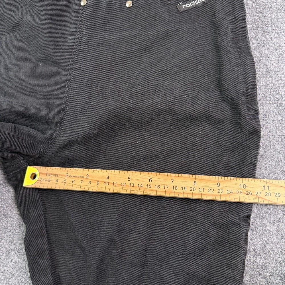 Rockies Womens Jeans 7/8 Black Studded Side Zip Western Vintage 90s Bareback - Picture 15 of 16